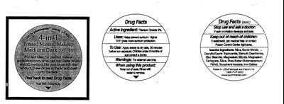 PurMineral Menium DarkSPF15 label.jpg Image of Label - PurMineral Menium DarkSPF15 label